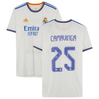 Eduardo Camavinga White Real Madrid Autographed adidas Jersey