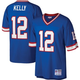 Men's Mitchell & Ness Jim Kelly Royal Buffalo Bills 1990 Legacy Replica Jersey