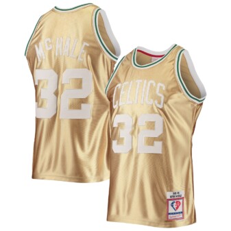 Men's Mitchell & Ness Kevin McHale Gold Boston Celtics 75th Anniversary 1985-86 Hardwood Classics Swingman Jersey