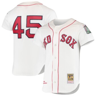 Men's Mitchell & Ness Pedro Martinez White Boston Red Sox 1999 Cooperstown Collection Home Authentic Jersey