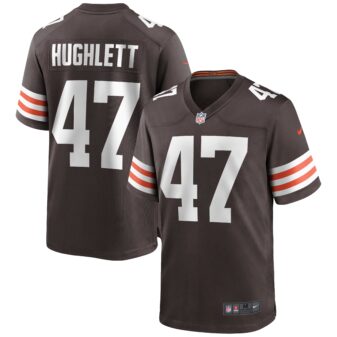 Men's Nike Charley Hughlett Brown Cleveland Browns Game Jersey