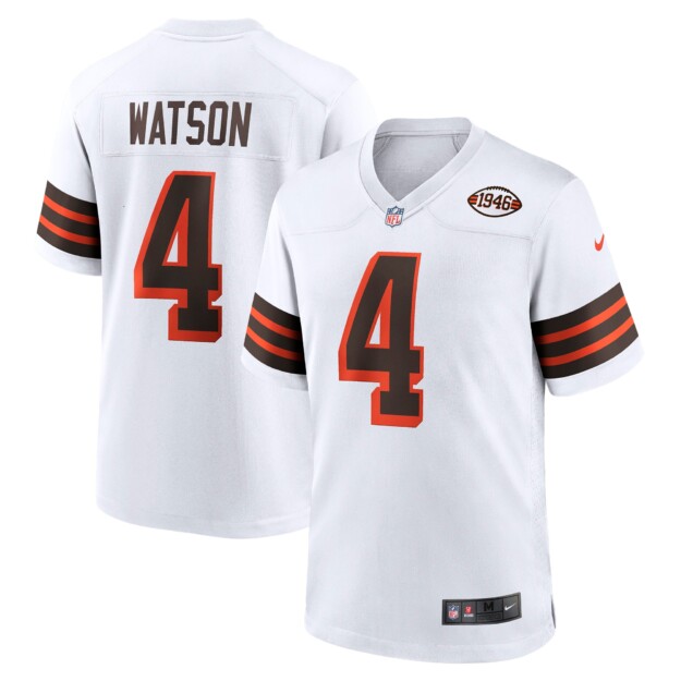 Men's Nike Deshaun Watson White Cleveland Browns Alternate Game Jersey