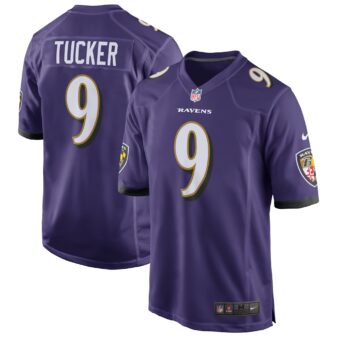 Men's Nike Justin Tucker Purple Baltimore Ravens Game Jersey