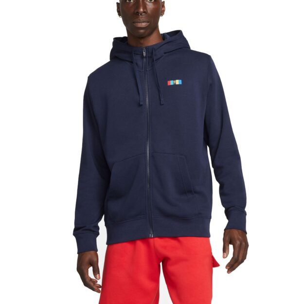 Men's Nike Navy Barcelona Club Team Full-Zip Hoodie