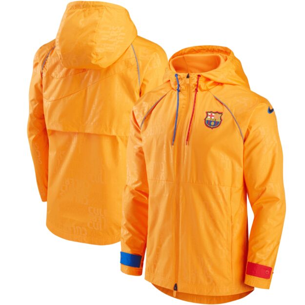 Men's Nike Orange Barcelona All-Weather Full-Zip Jacket