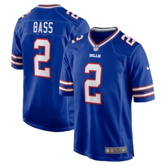 Men's Nike Tyler Bass Royal Buffalo Bills Game Player Jersey