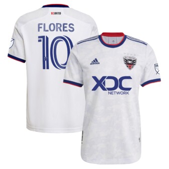 Men's adidas Edison Flores White D.C. United 2022 The Marble Authentic Player Jersey