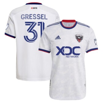 Men's adidas Julian Gressel White D.C. United 2022 The Marble Authentic Player Jersey