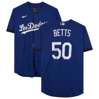 Mookie Betts Royal Los Angeles Dodgers Autographed Nike City Connect Authentic Jersey