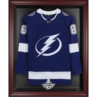 Tampa Bay Lightning 2021 Stanley Cup Champions Mahogany Framed Jersey Display Case