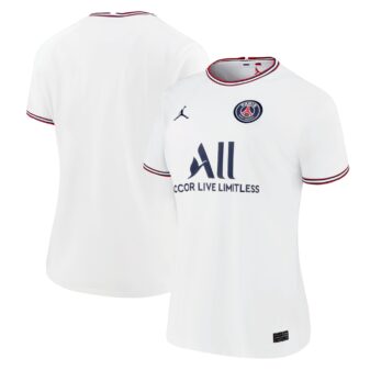 Women's Jordan Brand White Paris Saint-Germain 2021/22 Fourth Replica Jersey