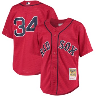 Youth Mitchell & Ness David Ortiz Red Boston Red Sox Cooperstown Collection Batting Practice Jersey