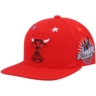 Men's Mitchell & Ness Red Chicago Bulls Hardwood Classics 1997 NBA All-Star Weekend Top Star Snapback Hat