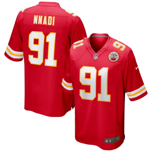 Men's Nike Derrick Nnadi Red Kansas City Chiefs Game Jersey