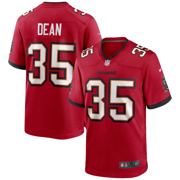 Men's Nike Jamel Dean Red Tampa Bay Buccaneers Game Jersey