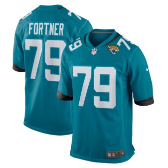 Men's Nike Luke Fortner Teal Jacksonville Jaguars Game Jersey