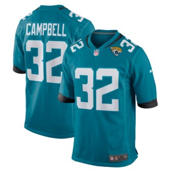 Men's Nike Tyson Campbell Teal Jacksonville Jaguars Game Jersey