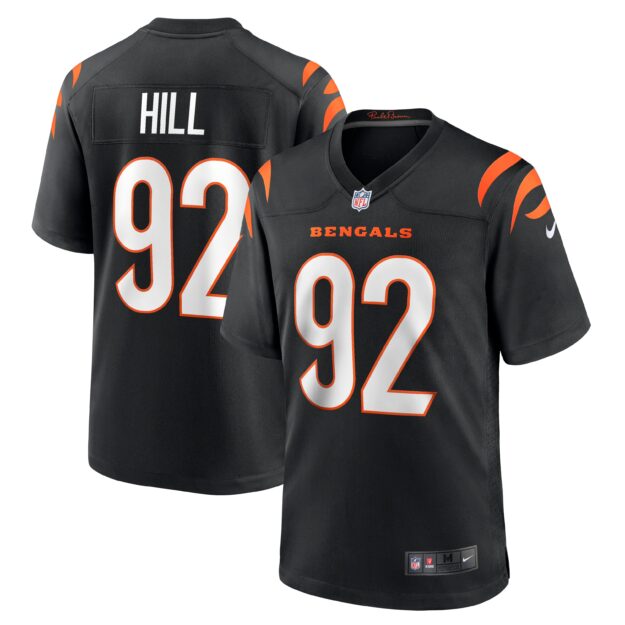 Men's Nike B.J. Hill Black Cincinnati Bengals Game Jersey