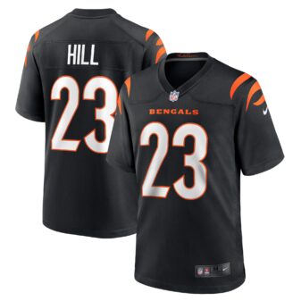 Men's Nike Daxton Hill Black Cincinnati Bengals 2022 NFL Draft First Round Pick Game Jersey