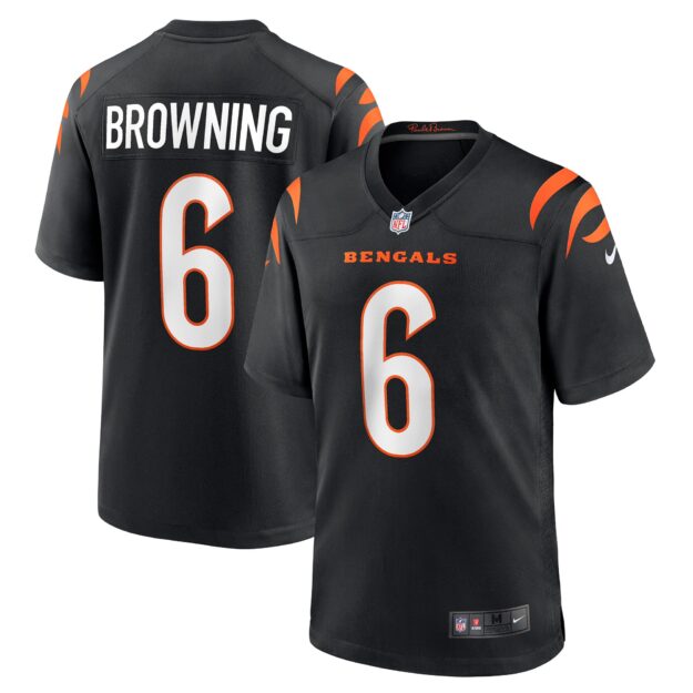 Men's Nike Jake Browning Black Cincinnati Bengals Game Jersey