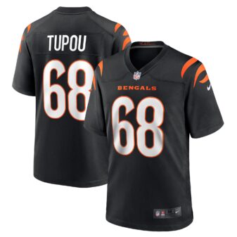 Men's Nike Josh Tupou Black Cincinnati Bengals Game Player Jersey