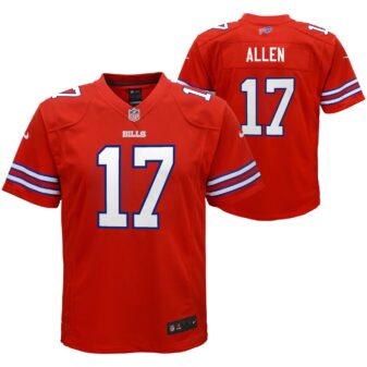 Youth Nike Josh Allen Red Buffalo Bills 2nd Alternate Player Game Jersey