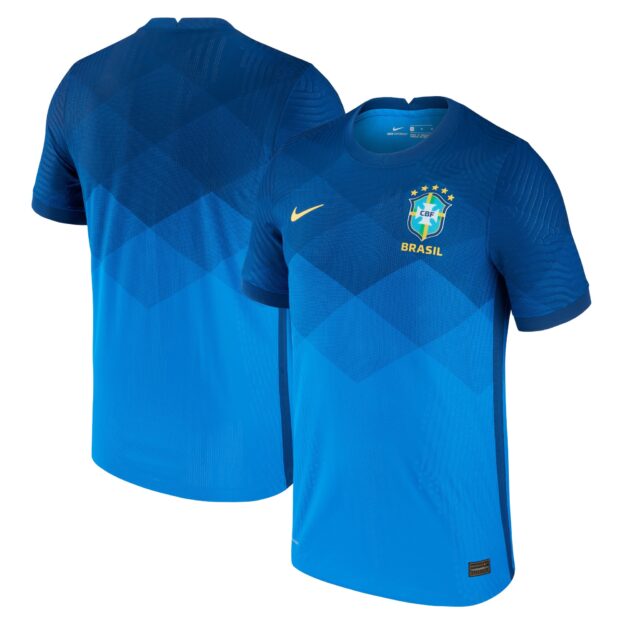 Men's Nike Blue Brazil National Team 2020/21 Away Vapor Match Authentic ...