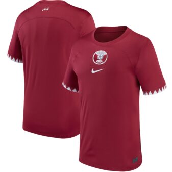 Men's Nike Maroon Qatar National Team 2022/23 Home Replica Jersey