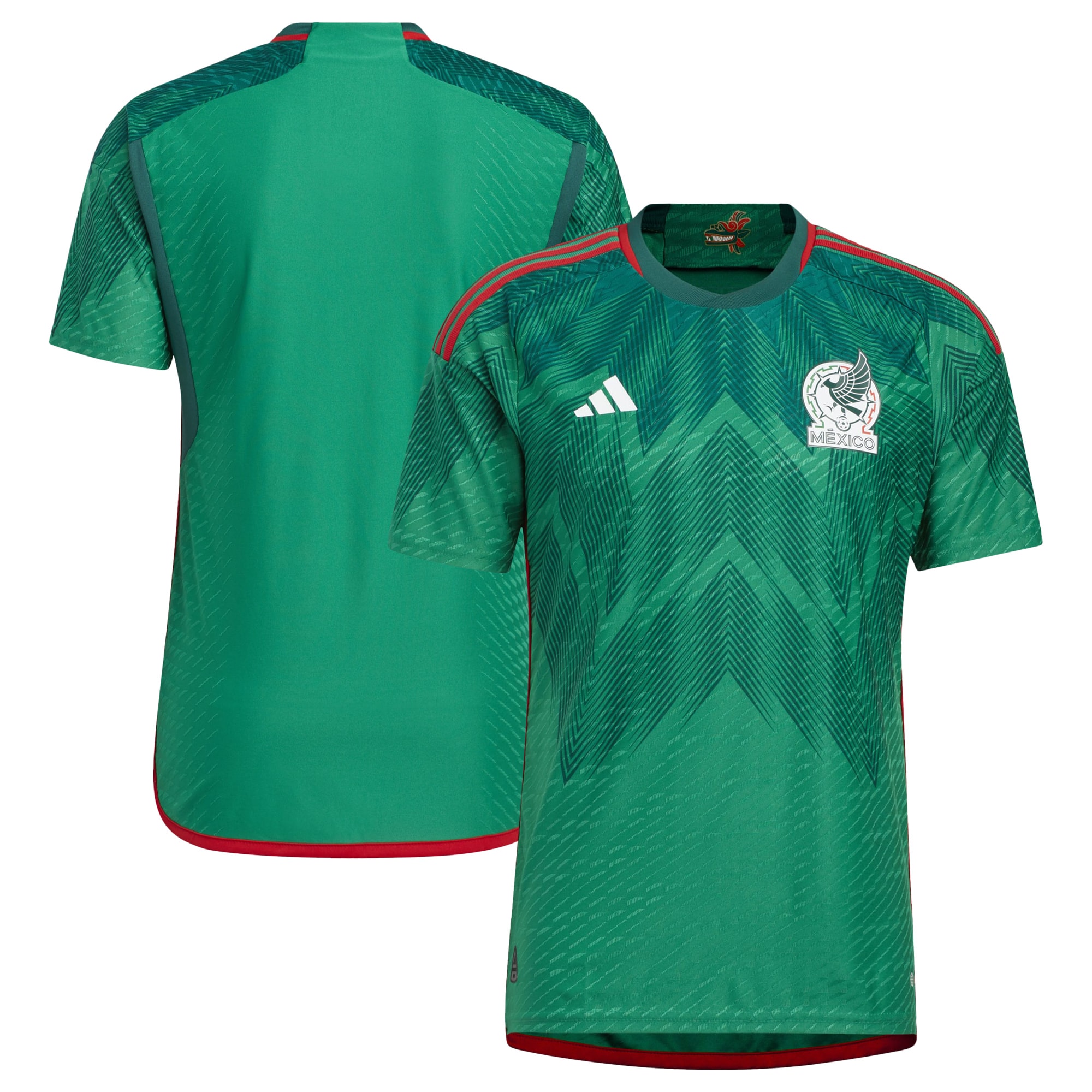 Men's adidas Green Mexico National Team 2022/23 Home Authentic Blank ...