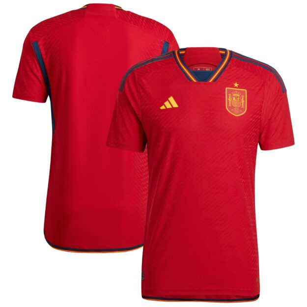 Men's adidas Red Spain National Team 2022/23 Home Authentic Jersey