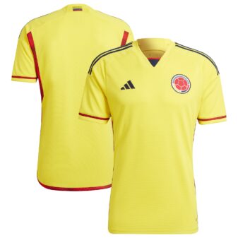 Men's adidas Yellow Colombia National Team 2022/23 Home Replica Blank Jersey