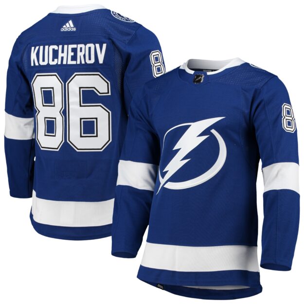 Men's adidas Nikita Kucherov Blue Tampa Bay Lightning Home Primegreen Authentic Pro Player Jersey