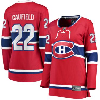 Women's Fanatics Branded Cole Caufield Red Montreal Canadiens 2017/18 Home Breakaway Replica Jersey