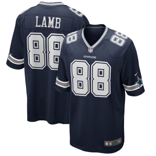 Men's Nike CeeDee Lamb Navy Dallas Cowboys Game Jersey