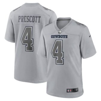 Men's Nike Dak Prescott Gray Dallas Cowboys Atmosphere Fashion Game Jersey