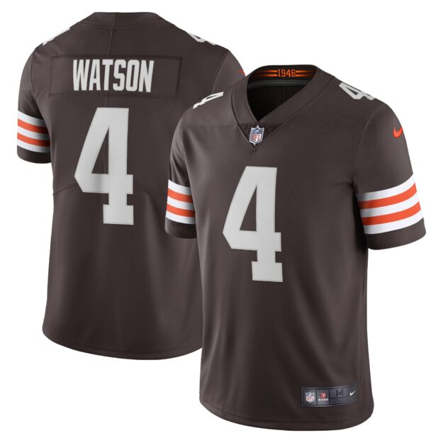 Men's Nike Deshaun Watson Brown Cleveland Browns Vapor Limited Jersey