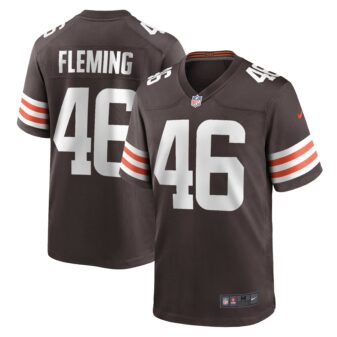 Men's Nike Don Fleming Brown Cleveland Browns Retired Player Jersey