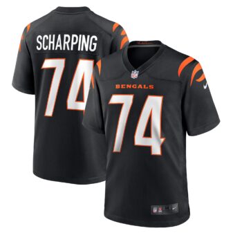 Men's Nike Max Scharping Black Cincinnati Bengals Game Player Jersey