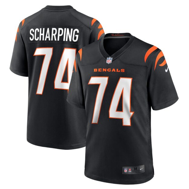 Men's Nike Max Scharping Black Cincinnati Bengals Game Player Jersey