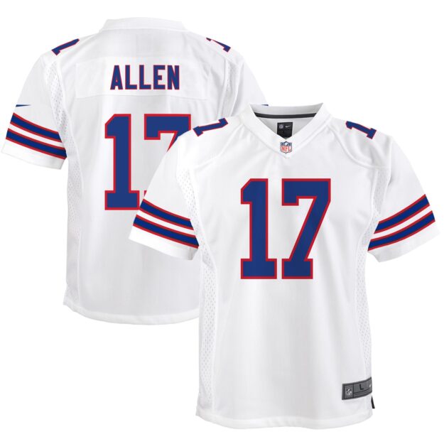 Youth Nike Josh Allen White Buffalo Bills Game Player Jersey