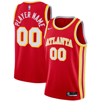 Men's Nike Red Atlanta Hawks 2020/21 Swingman Custom Jersey - Icon Edition