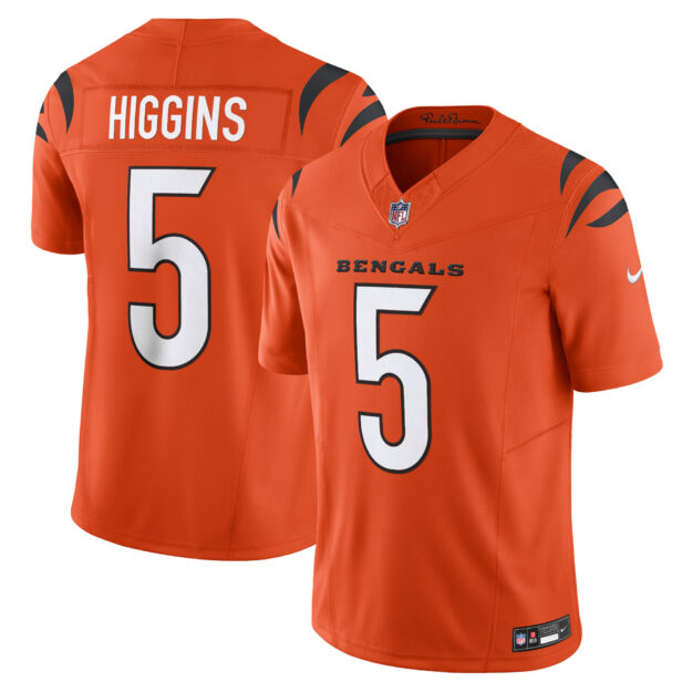 Men's Nike Tee Higgins Orange Cincinnati Bengals Vapor F.U.S.E. Limited Alternate 1 Jersey