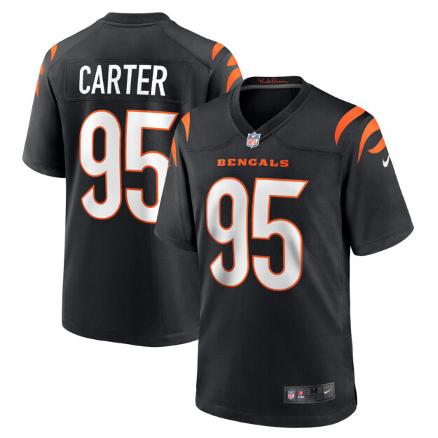 Men's Nike Zach Carter Black Cincinnati Bengals Game Player Jersey