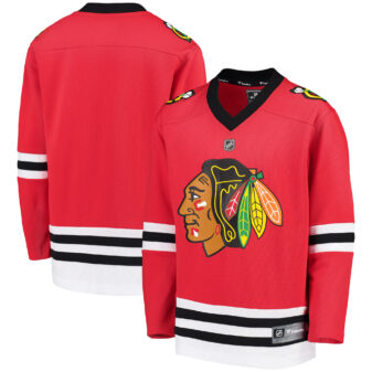 Youth Fanatics Branded Red Chicago Blackhawks Home Replica Blank Jersey