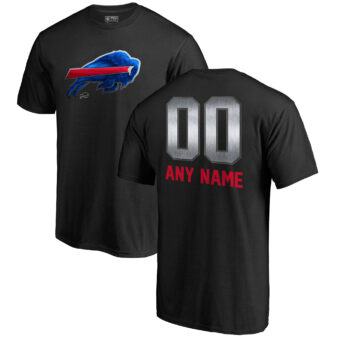 Men's NFL Pro Line by Fanatics Branded Black Buffalo Bills Personalized Midnight Mascot T-Shirt