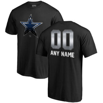 Men's NFL Pro Line by Fanatics Branded Black Dallas Cowboys Personalized Midnight Mascot T-Shirt