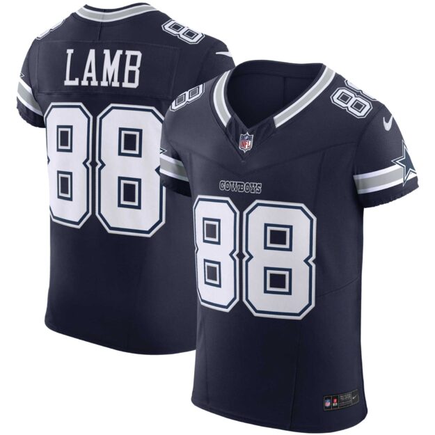 Men's Nike CeeDee Lamb Navy Dallas Cowboys Vapor F.U.S.E. Elite Jersey