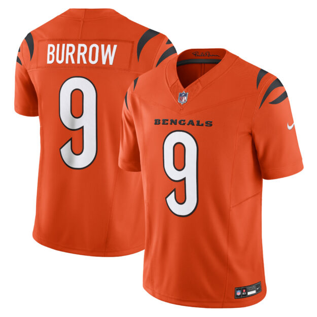 Men's Nike Joe Burrow Orange Cincinnati Bengals Vapor F.U.S.E. Limited Jersey