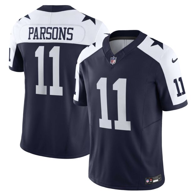 Men's Nike Micah Parsons Navy Dallas Cowboys Alternate Vapor F.U.S.E. Limited Jersey