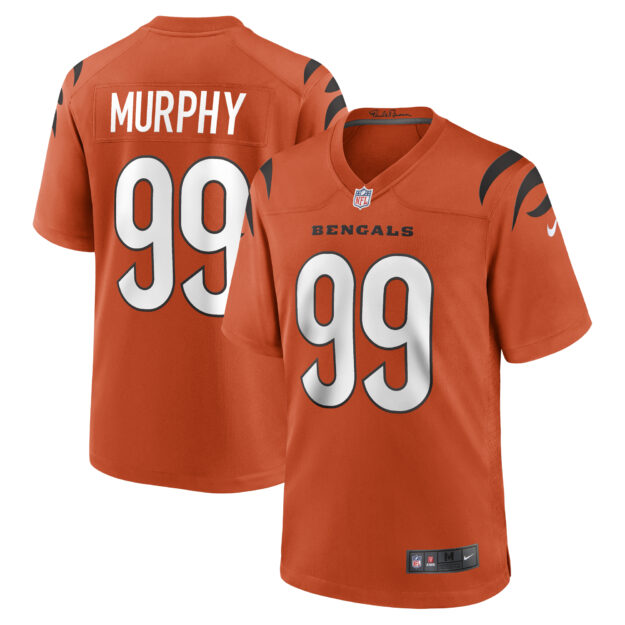 Men's Nike Myles Murphy Orange Cincinnati Bengals Team Game Jersey